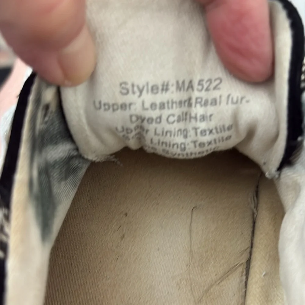 Madewell Sidewalk Low-Top Suede and Spot Calf Hair Sneakers Womens 8